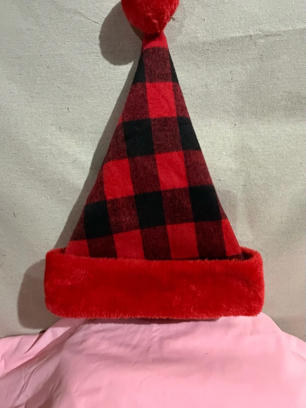 Red Buffalo Plaid Adult/Kids Holiday Hat - Unbranded